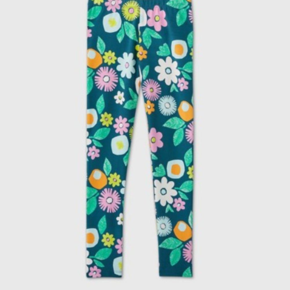 Cat & Jack Girls' Floral Print Leggings